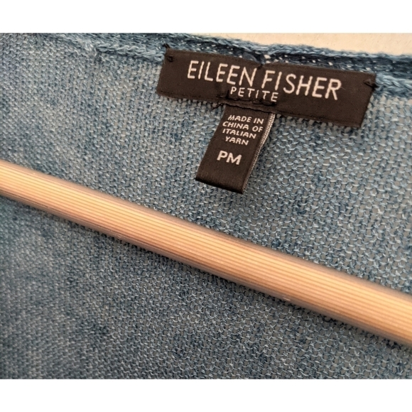 Eileen Fisher Linen Asymmetrical Hem Cardigan - Picture 2 of 5